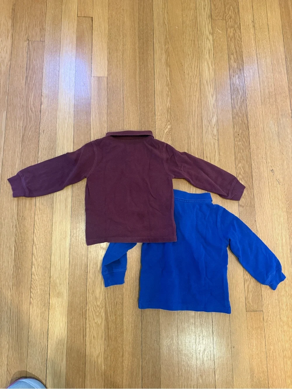 2 GAP Kids Long Sleeve Polo Shirt - Blue and Maroon